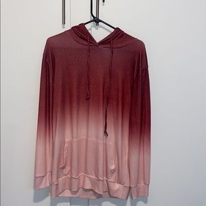 Red ombré hoodie